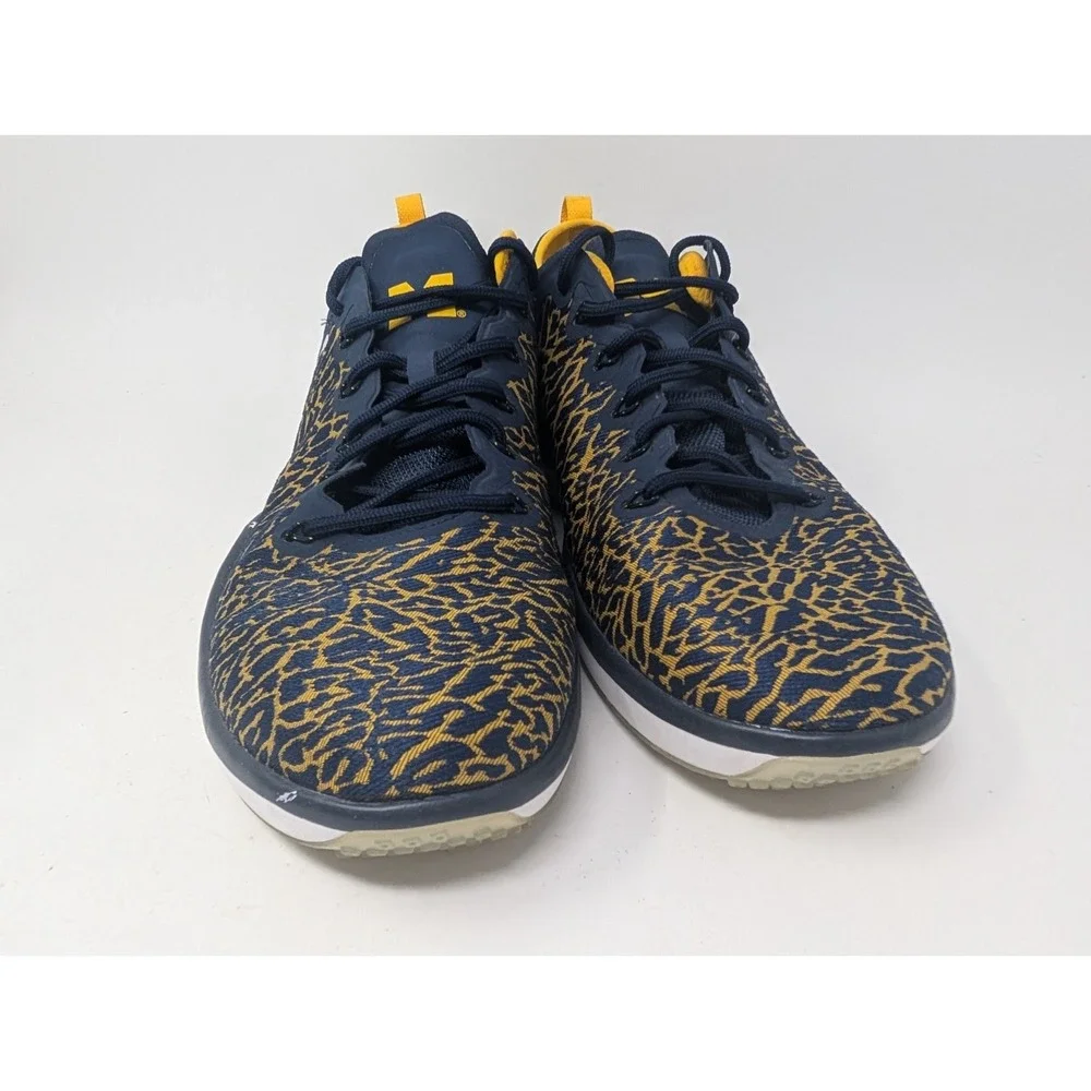 Nike Air Jordan Trainer 1 Low Michigan Wolverines Navy Maize Men's Shoes Size 12
